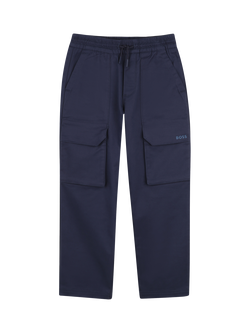HUGO BOSS Kids' Cargo Joggers, Navy, Navy