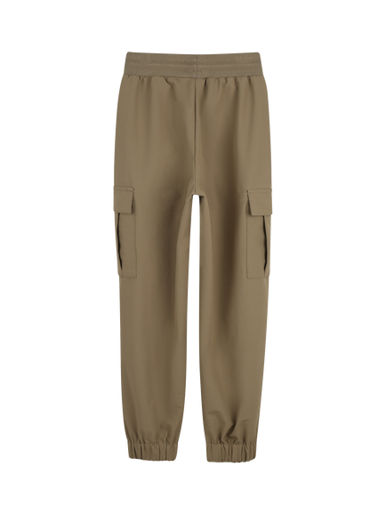 BOSS Kids' French Terry Drawstring Trousers, Dark Stone - view 2, Dark Stone