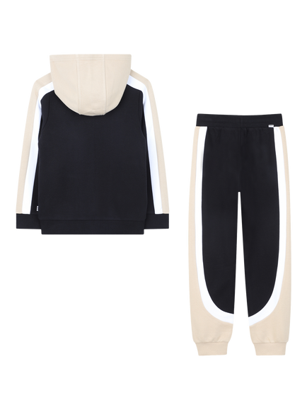 BOSS Kids' Colour Block Stripe Tracksuit - view 2, Black