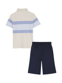 HUGO BOSS Kids' Classic Polo Shirt and Bermuda Shorts Set, Sand/Multi - view 2, Sand/Multi