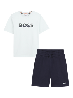 BOSS Kids' Logo T-Shirt and Shorts Set, Sprout Green, Sprout Green