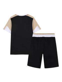 BOSS Kids' T-Shirt and Bermuda Shorts Set, Black - view 2, Black