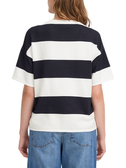 ICHI Luls Stripe Short Sleeve Jumper - view 2, Navy/White