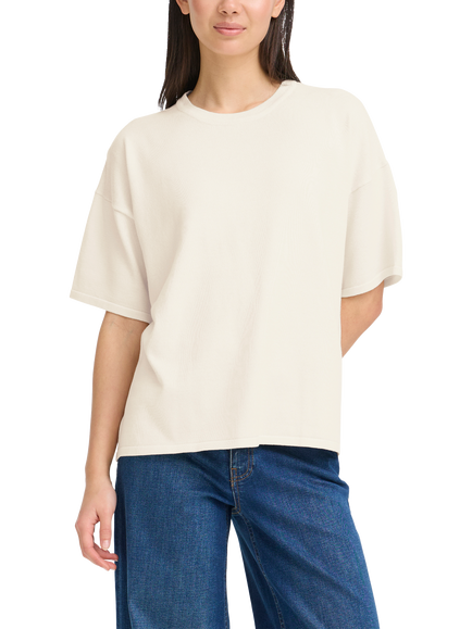 ICHI Luls Short Sleeve Jumper, Birch, Birch