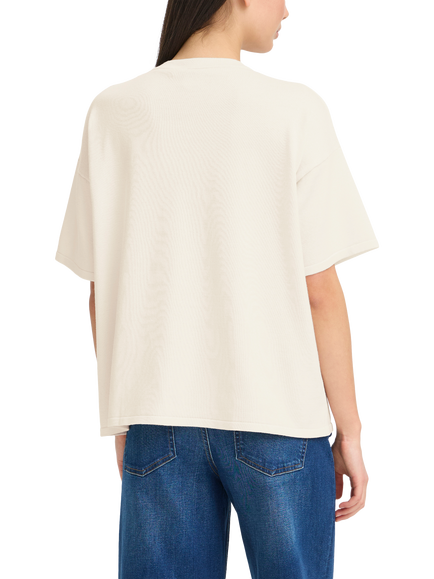 ICHI Luls Short Sleeve Jumper, Birch - view 2, Birch