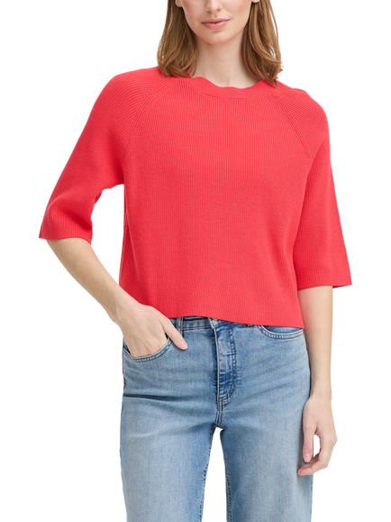 ICHI Boston 3/4 Sleeve Jumper, Teaberry, Teaberry
