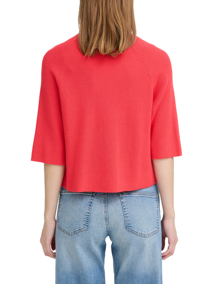 ICHI Boston 3/4 Sleeve Jumper, Teaberry - view 2, Teaberry