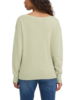 ICHI Sella Boat Neck Jumper, Iguana - view 2, Iguana