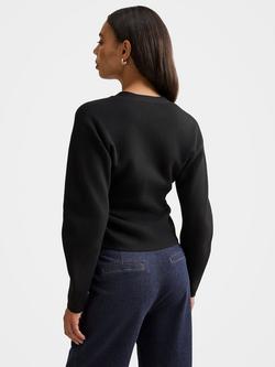 Forever New Aurelia Structured Knit Cardigan, Black - view 2, Black