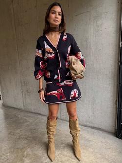 Never Fully Dressed Cowboy Boots Cardigan, Multi, Multi