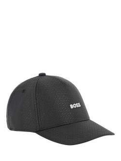 HUGO BOSS Kids' Textured Logo Baseball Cap, Black, Black