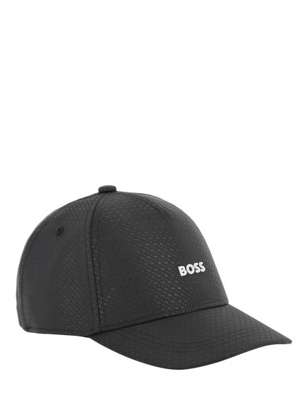 BOSS Kids' Textured Logo Baseball Cap, Black, Black