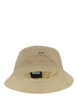 HUGO BOSS Kids' Reversible Bucket Hat, Stone - view 2, Stone