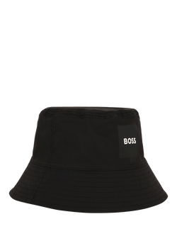 HUGO BOSS Kids' Reversible Bucket Hat, Black - view 2, Black