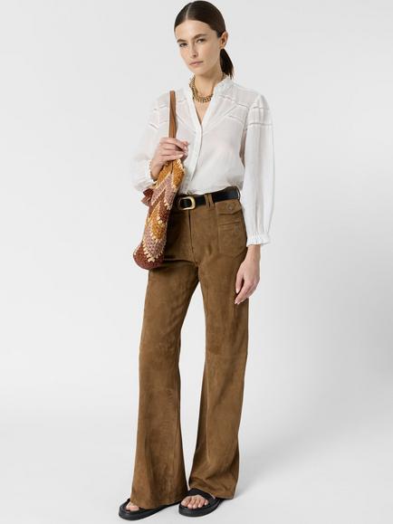 Gerard Darel Cristel Cutwork Shirt, Ecru