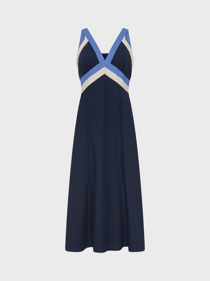 Gerard Darel Romyssa Colour Block Dress, Blue/White, Blue/White