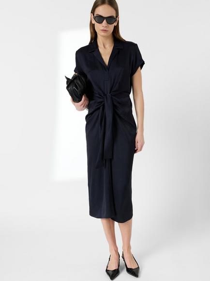 Gerard Darel Rosy Wrap Front Midi Dress, Navy, Navy
