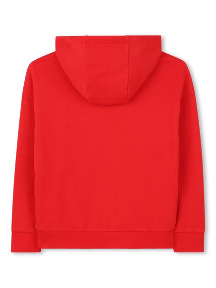 Timberland Kids' Embroidered Logo Hooded Jumper, Red - view 2, Red