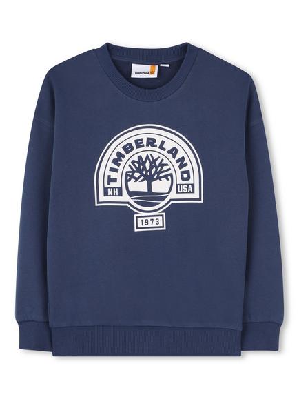 Timberland Kids' Cotton Blend Sweatshirt, Dark Blue, Dark Blue