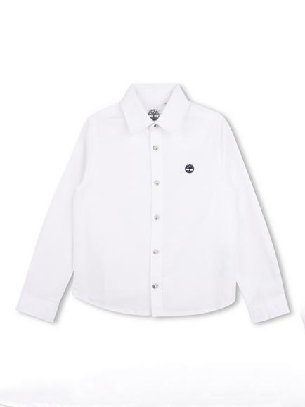 Timberland Kids' Long Sleeve Oxford Shirt, White, White