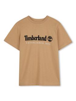 Timberland Kids' Logo T-Shirt, Stone, Stone