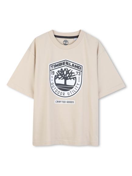Timberland Kids' Graphic Logo T-Shirt, Pale Stone