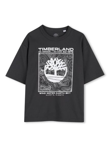 Timberland Kids' Elements Graphic T-Shirt, Dark Grey/White, Dark Grey/White
