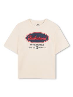 Timberland Kids' On The Road Logo T-Shirt, Ivory, Ivory