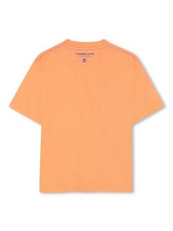 Timberland Kids' Badge T-Shirt, Bright Melon - view 2, Bright Melon