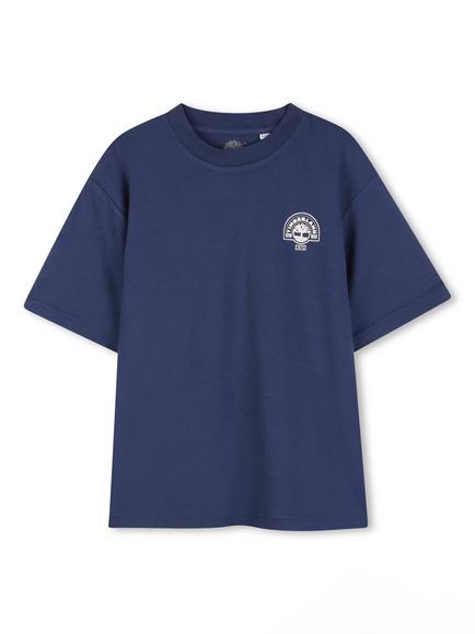 Timberland Kids' Mini Graphic Logo T-Shirt, Dark Blue