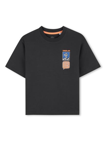 Timberland Kids' Comic Stripe Graphic T-Shirt, Dark Grey/Multi