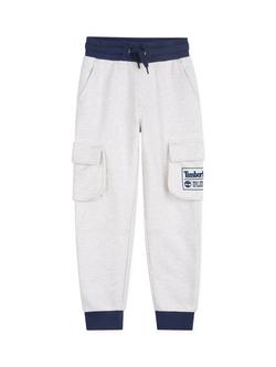 Timberland Kids' Logo Pocket Joggers, Beige Marl, Beige Marl