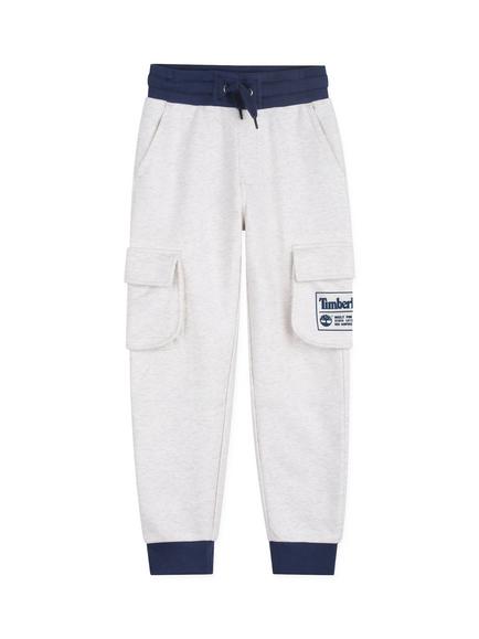 Timberland Kids' Logo Pocket Joggers, Beige Marl, Beige Marl