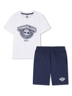Timberland Kids' T-Shirt and Shorts Set, Slate Blue