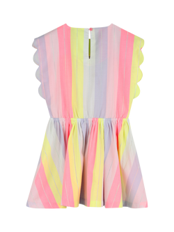 Billieblush Kids' Short Sleeve Striped Dress, Multicoloured - view 2, Multicoloured