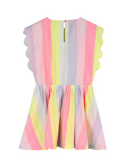 Billieblush Kids' Short Sleeve Striped Dress, Multicoloured - view 2, Multicoloured