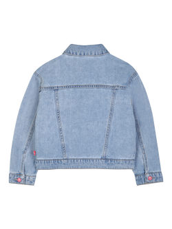 Billieblush Kids' Embellished Denim Jacket, Double Stone+bleach - view 2, Double Stone+bleach