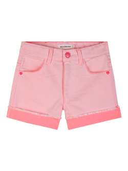 Billieblush Girl's Sequin Pocket Denim Shorts, Pink, Pink