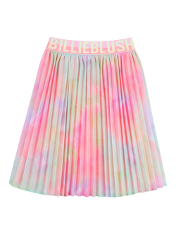Billieblush Kids' Abstract Pleated Skirt, Multicoloured, Multicoloured