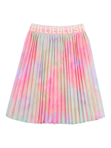 Billieblush Kids' Abstract Pleated Skirt, Multicoloured, Multicoloured