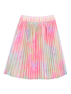 Billieblush Kids' Abstract Pleated Skirt, Multicoloured - view 2, Multicoloured