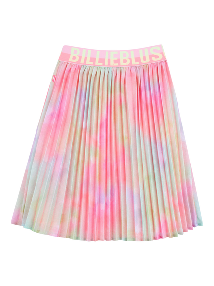 Billieblush Kids' Abstract Pleated Skirt, Multicoloured - view 2, Multicoloured