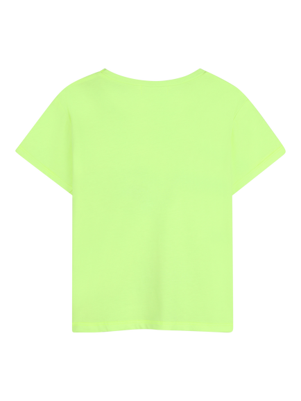 Billieblush Kids' Short Sleeve Sequin Graphic T-Shirt, Green Lemon/Multi - view 2, Green Lemon/Multi