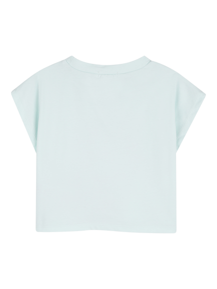 Billieblush Kids' Short Sleeve Sequin Graphic T-Shirt, Sea Green - view 2, Sea Green