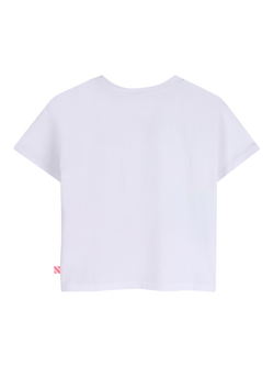 Billieblush Kids' Horses Short Sleeve T-Shirt, White - view 2, White