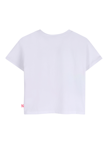 Billieblush Kids' Horses Short Sleeve T-Shirt, White - view 2, White
