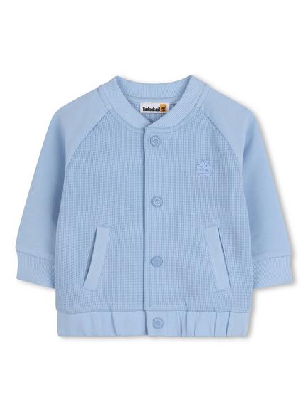 Timberland Baby Waffle Cardigan, Pale Blue