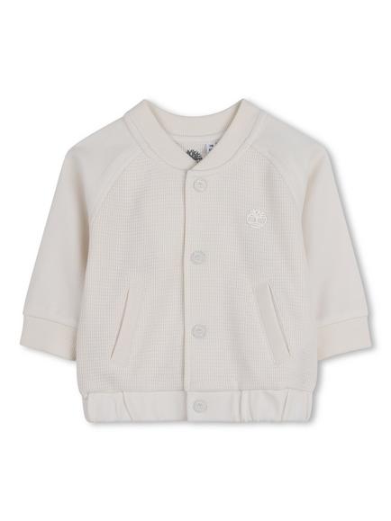 Timberland Baby Waffle Cardigan, Ivory