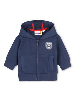 Timberland Baby Hooded Cardigan, Slate Blue, Slate Blue