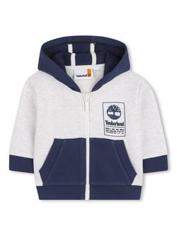Timberland Baby Hooded Cardigan, Beige Marl, Beige Marl